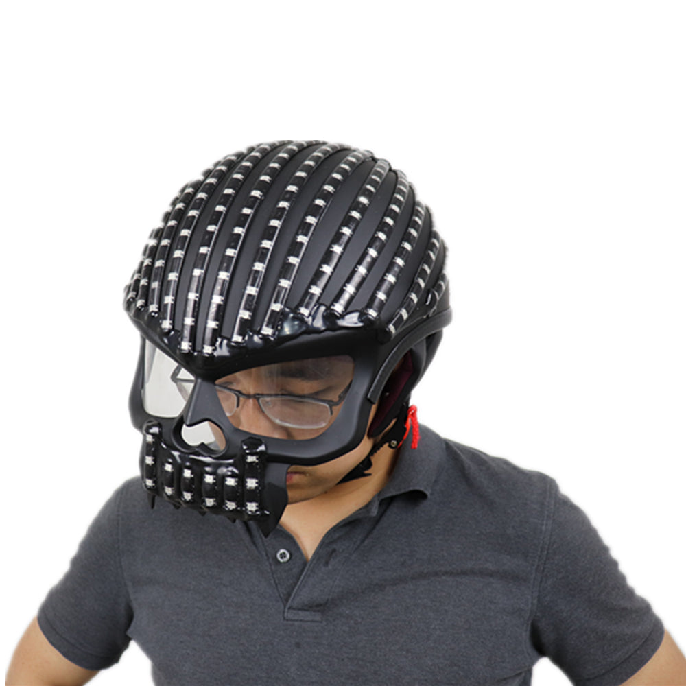 LED Helmet Unicorn Helmet Monochrome Full Color Luminous Racing Helmets Waterfall Effect Glowing Party DJ Robot