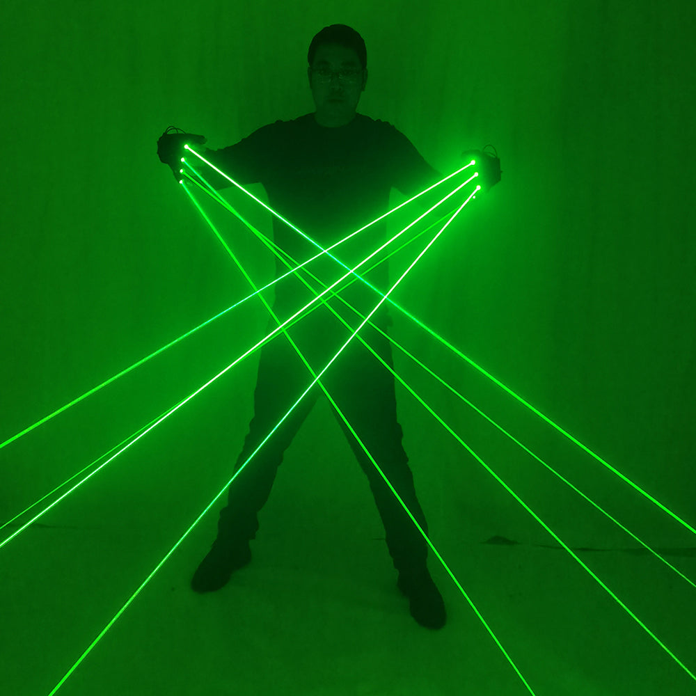 High Quality Green Laser Gloves Nightclub Bar Party Dance Singer Dance Props DJ Mechanical Gloves