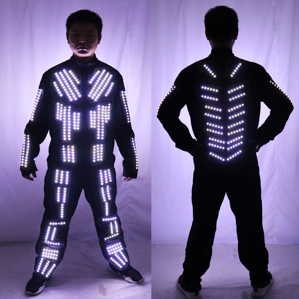 LED Robot Costume LED Dance Performance Luminous Clothing LED Suits for Men Women DJ Show Light Clothing