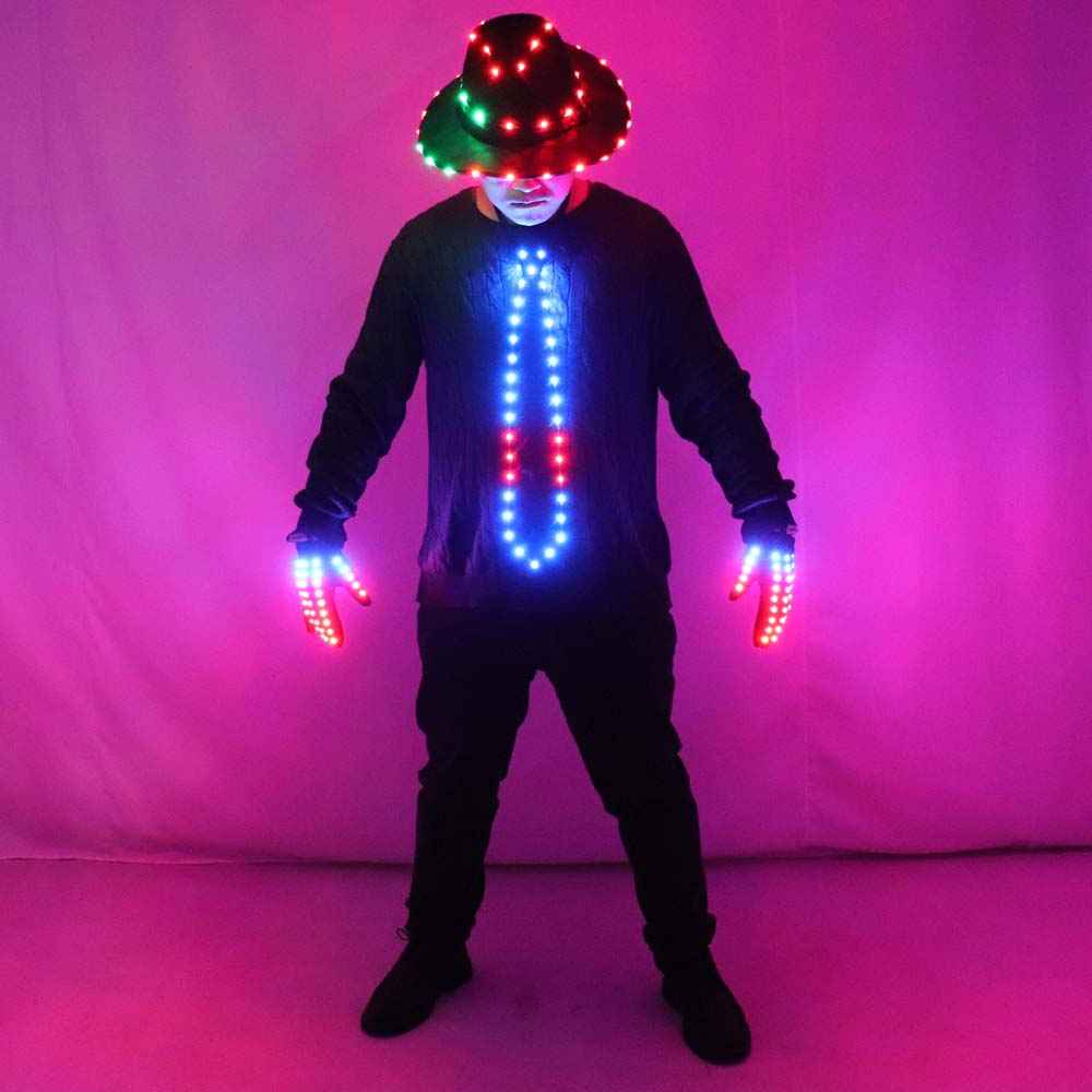 LED Blinking Sequin Jazz Hat & Bow Tie – Party Wear Props - Tem-laser.com