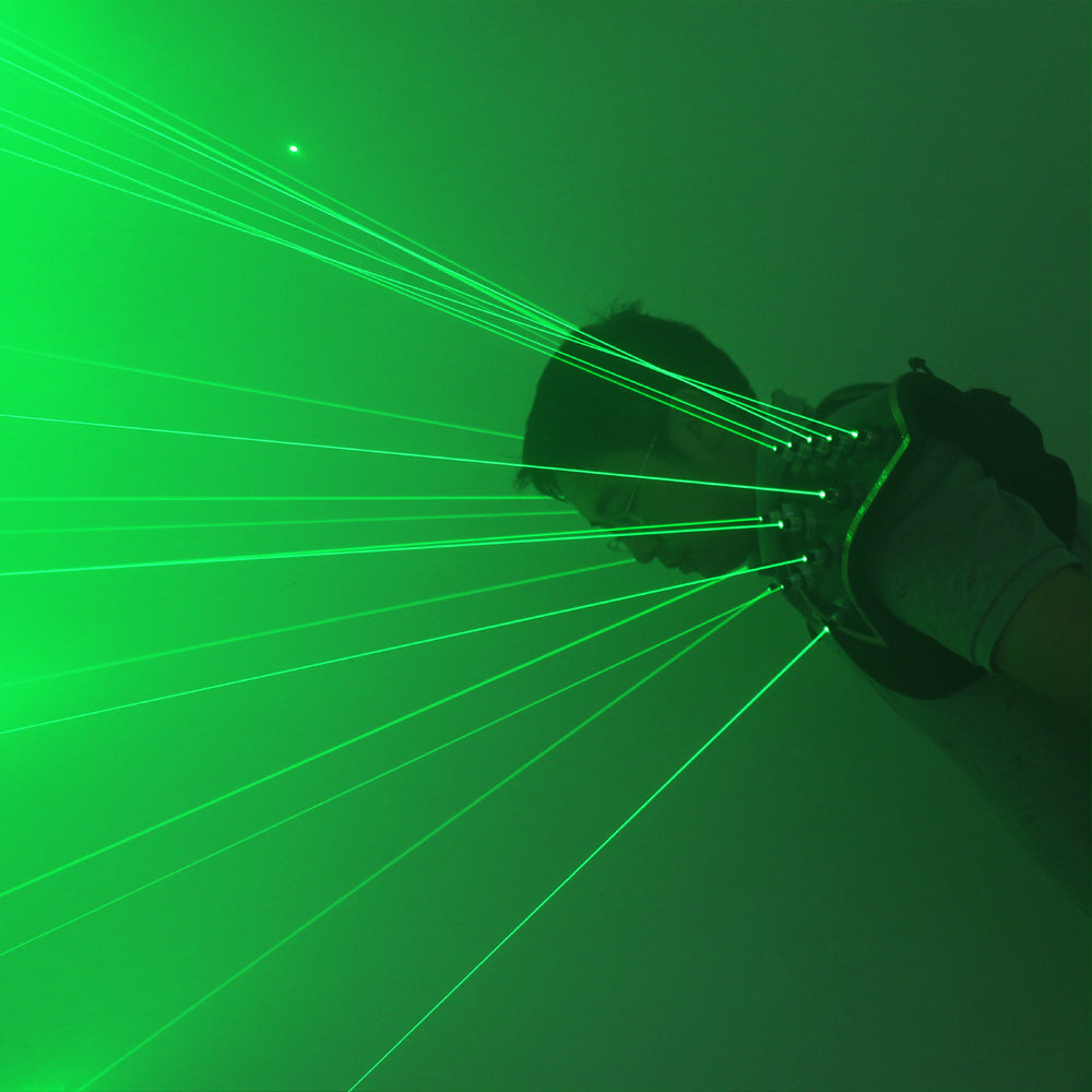 Green Laser Suit LED Vest Luminous Waistcoat 532nm Green Laser Gloves Glasses for Laser Show