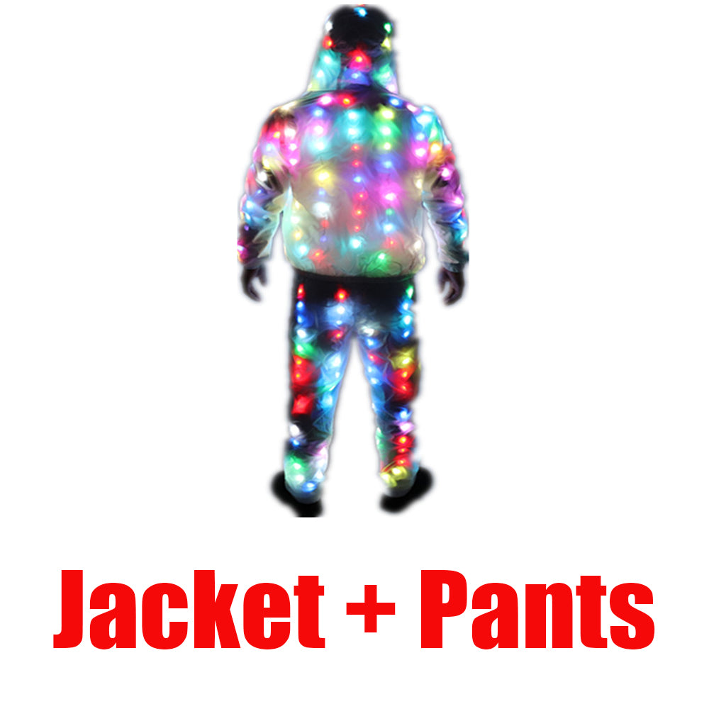 LED Luminous Jacket Creative Light Costume | Stage Party Nightclub Glowing Outfit