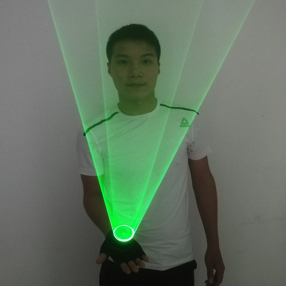 Green Laser Whirlwind Handheld Laser Cannon for DJ Dancing Club Rotating Lasers Gloves Light Pub Party Laser Show
