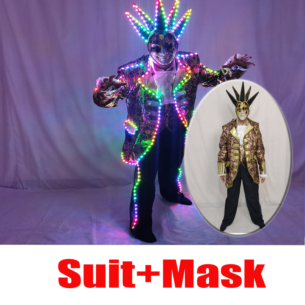 LED Court Tuxedo Symphony of Light-emitting Suit - Full-Color Digital Pixel LED with 350 Kinds of Running Horse Effects