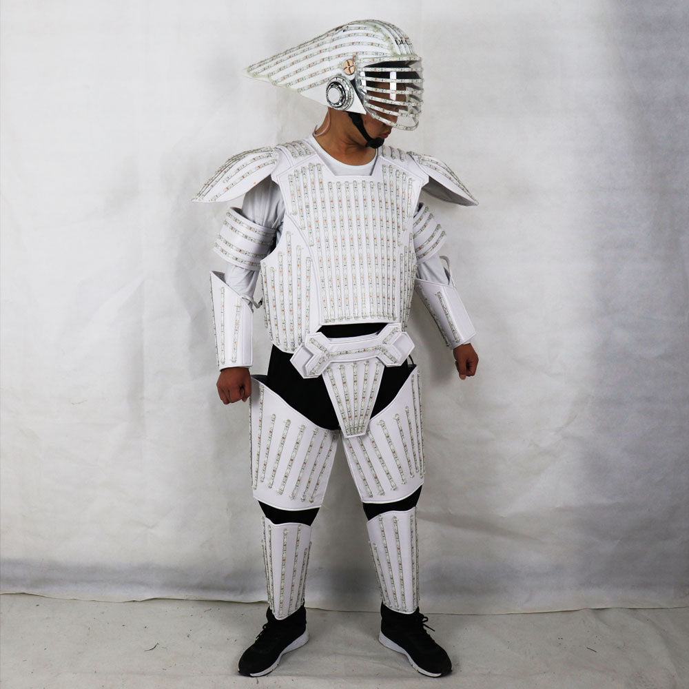 New Style White LED Robot Suit  Led Lights Costumes Clothing Star Wars White Soldiers Cosplay Performance Clothing