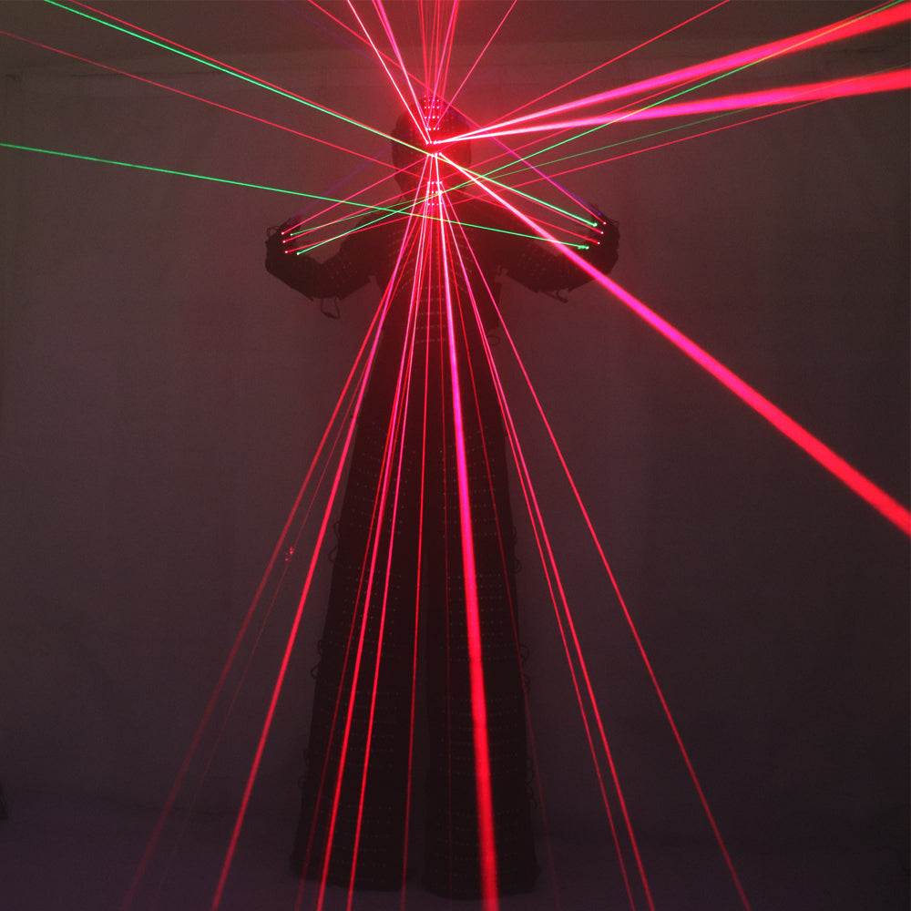 LED Robot Suits Robot Costume David Guetta LED Robot Suit with Laser Helmet Gloves  Illuminated Kryoman Robot Led Stilts Clothes