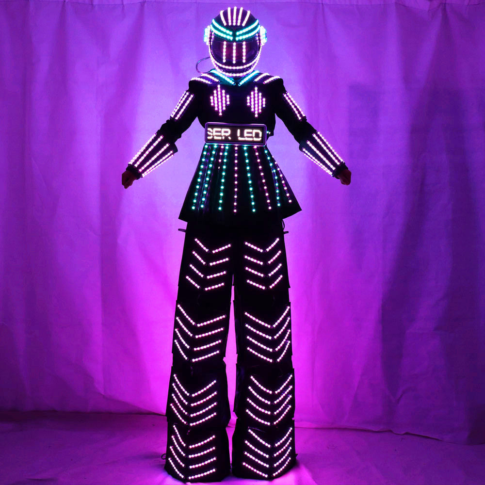 Women Robot Suit LED Stilt Skirt Kryoman Robot Suit Event Trajes De Used with Laser Gloves