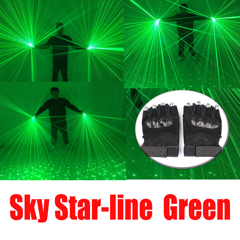 Single Point Big Beam Green Laser Gloves LED Flash Luminous Props for DJ Club Party Stage Show