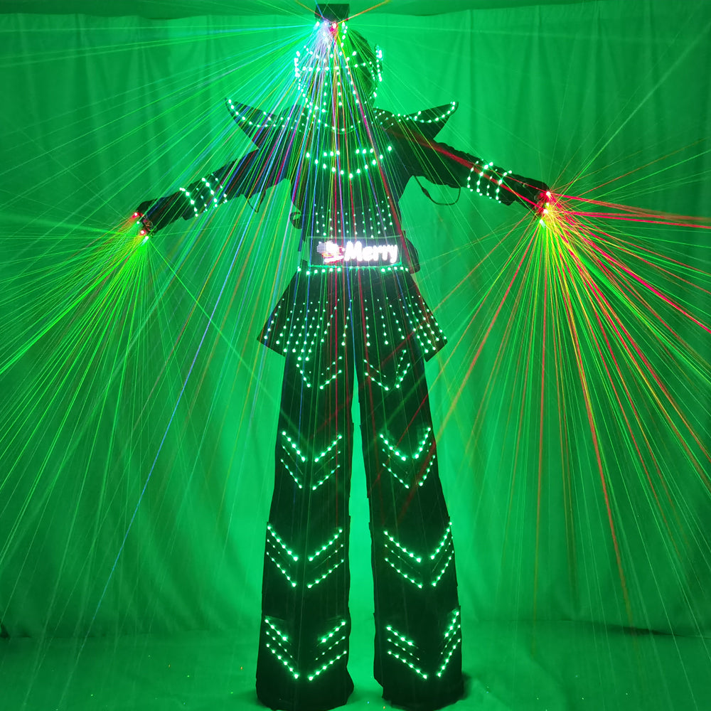 LED Robot Stilt Walking Costume | Traje LED Luminous Cosplay Outfit