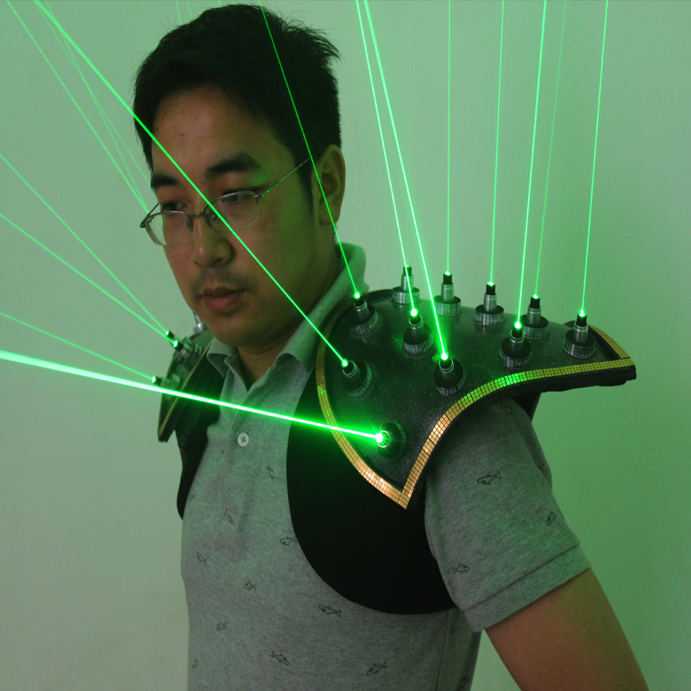 Green Laser Suit LED Vest Luminous Waistcoat 532nm Green Laser Gloves Glasses for Laser Show