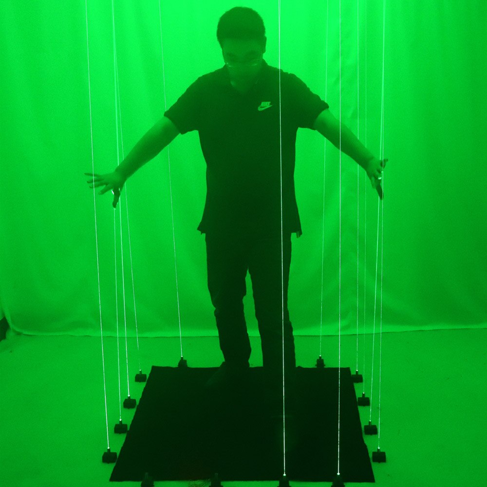 Green Laser Dancing Mat LED Luminous Small Stage,Laser Rain Northern Lights Stage Performance Lighting Props