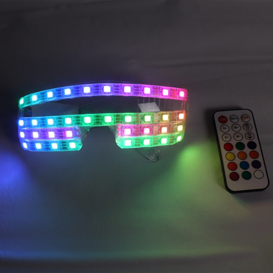 Full Color Punk LED Glowing  Mask Rave Glasse Glasses Goggles EDM Party DJ Stage Laser Show