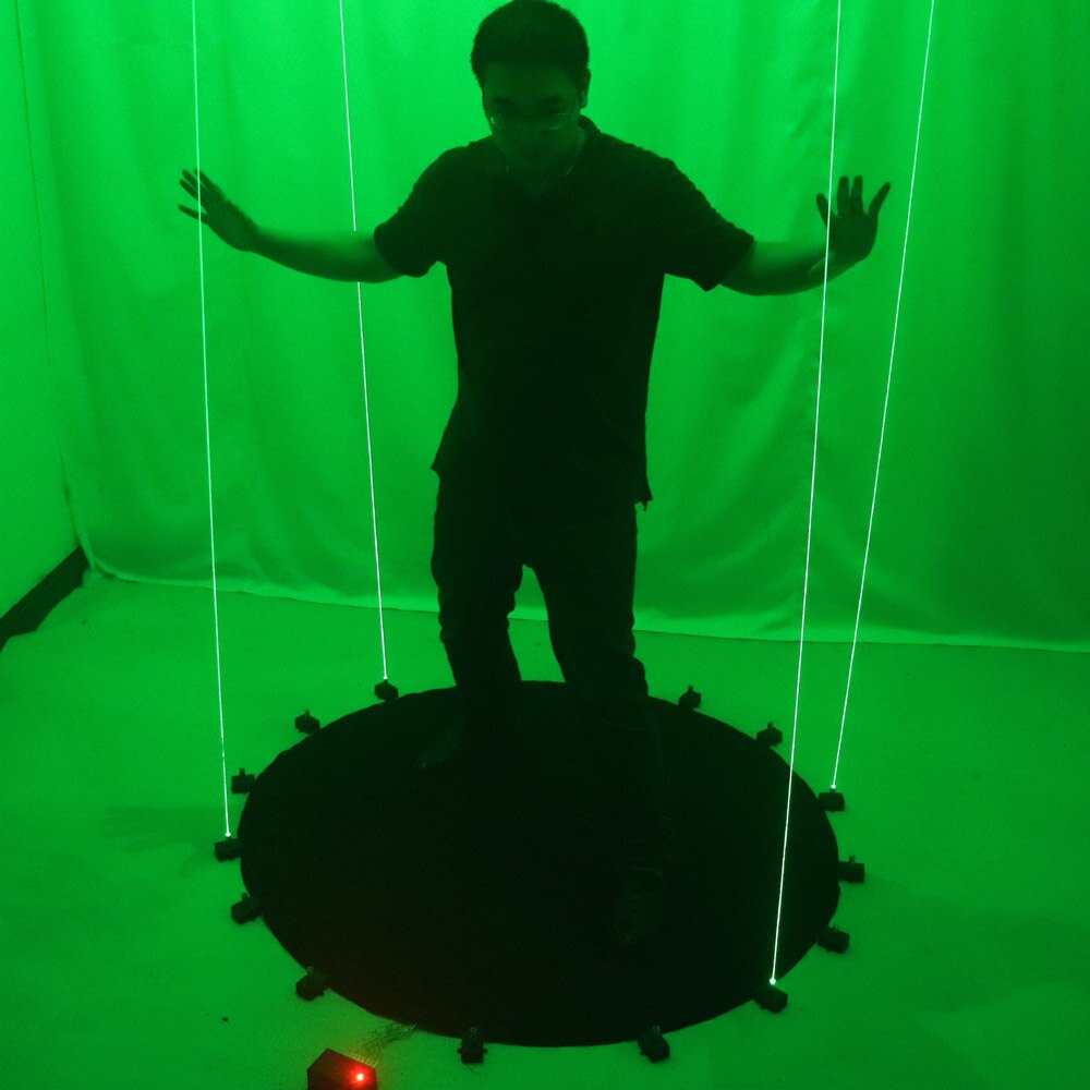 Green Laser Dancing Mat LED Luminous Small Stage,Laser Rain Northern Lights Stage Performance Lighting Props