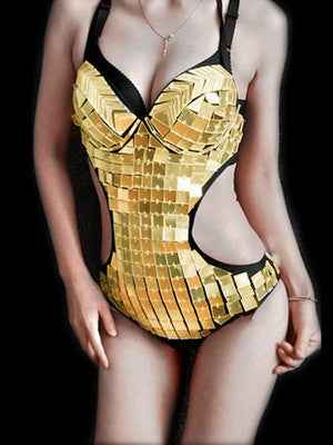 Mirror Costume Women Nightclub Jumpsuit Colorful Mirror Ds Party Raves Clothing Stage Clothes for Female Singers - Tem-laser.com