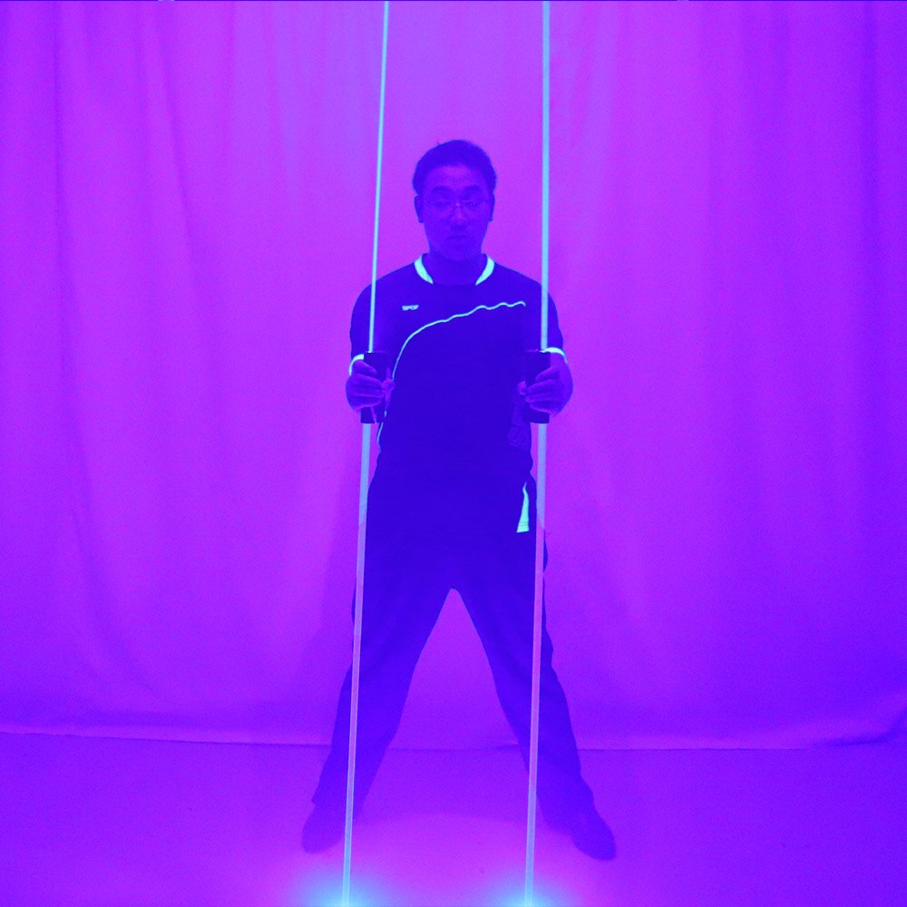 Mini Dual Direction Blue Laser Sword for Laser Man Show Double Headed Wide Beam Red and Green Pedal Laser Show Props