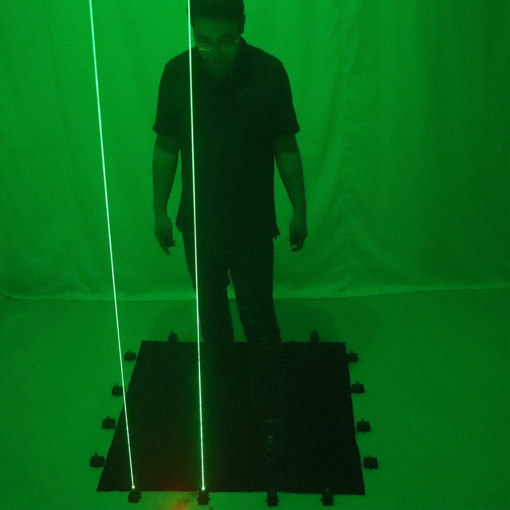 Green Laser Dancing Mat LED Luminous Small Stage,Laser Rain Northern Lights Stage Performance Lighting Props