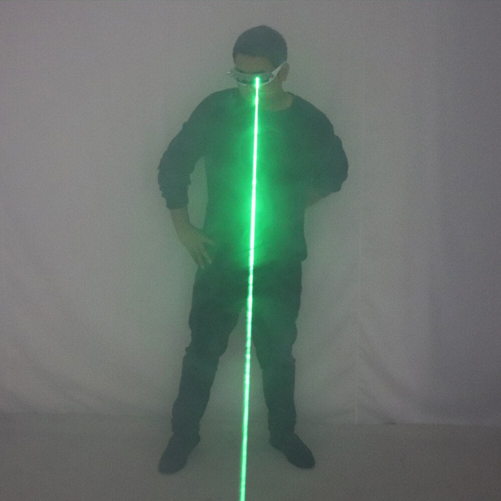 New Programmable Green Laser LED Glasses Dynamic Scanning Special Effects Dancing Stage Show DJ Club Party Laserman Show