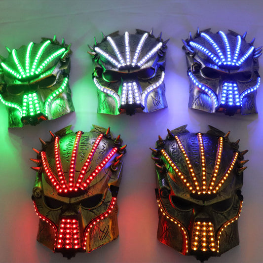 Led Luminous Halloween Ghosts Mask Illuminate Stage Performance Headwear Green Laser LED Glasses Party Masquerade Masks