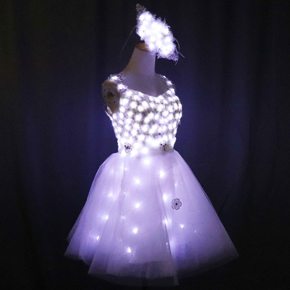 Bride Light Up Luminous Clothes LED Costume Ballet Tutu Led Dresses for Dancing Skirts Wedding Party