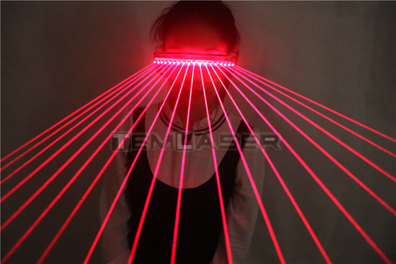 650nm Red Laser Glasses Party LED Sunglasses 18pcs Laser Influx of People Stage Flashing Glass Gogo Show Supplies