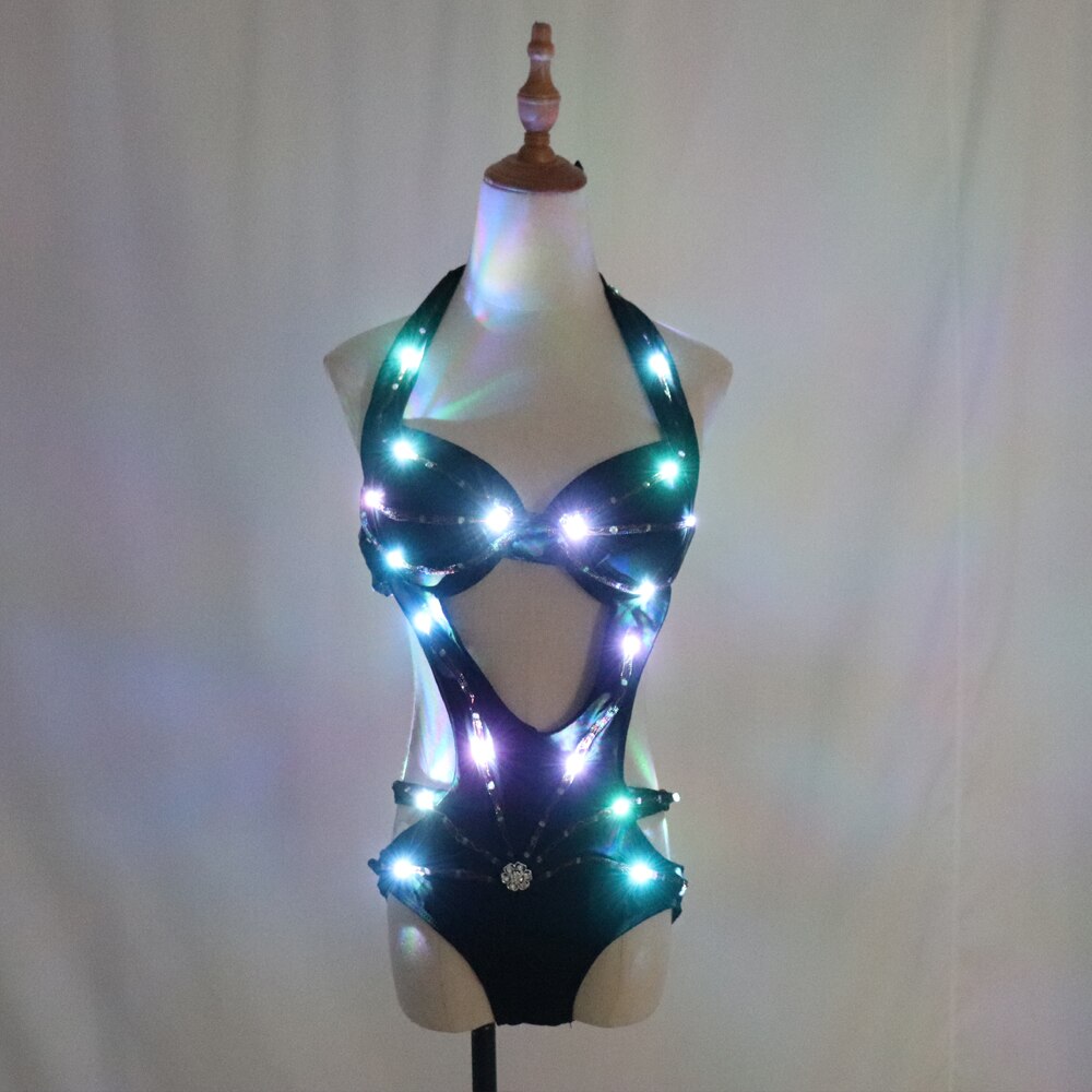 Full Color Pixel LED Outfit for Jazz Bar DS, Gogo & Lead Dancer Performance Costumes