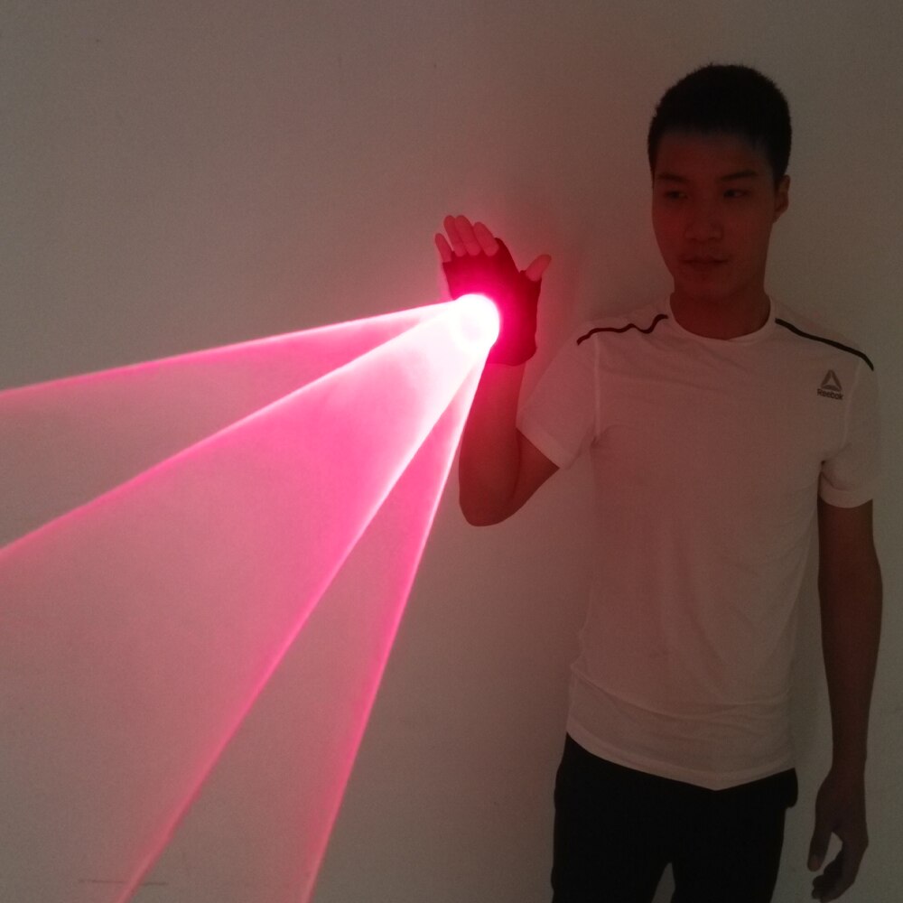 Red Rotating Laser Gloves Whirlwind Handheld Laser Cannon DJ Dancing Club Tunnel Effect Vortex Laser Glove LED Light