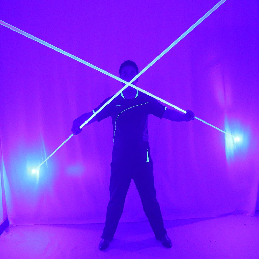 Mini Dual Direction Blue Laser Sword for Laser Man Show Double Headed Wide Beam Red and Green Pedal Laser Show Props