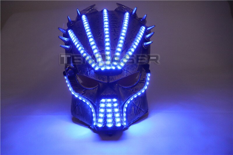 Led Luminous Halloween Ghosts Mask Illuminate Stage Performance Headwear Green Laser LED Glasses Party Masquerade Masks