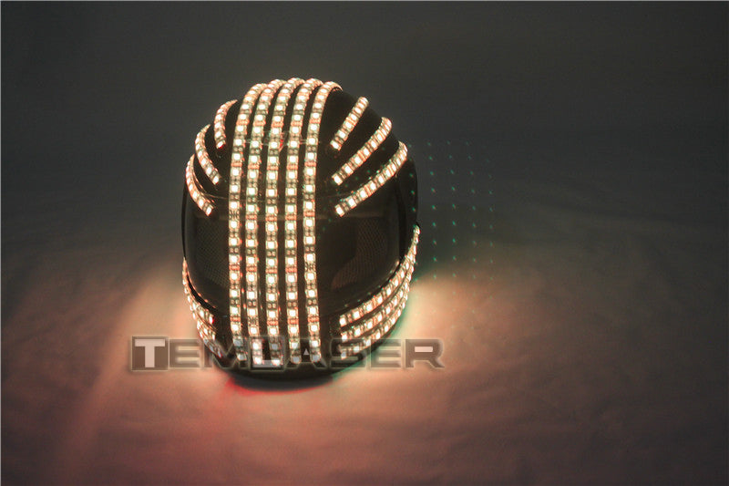 RGB Color LED Helmet Monster Luminous Hat Dance Clothes DJ Helmet