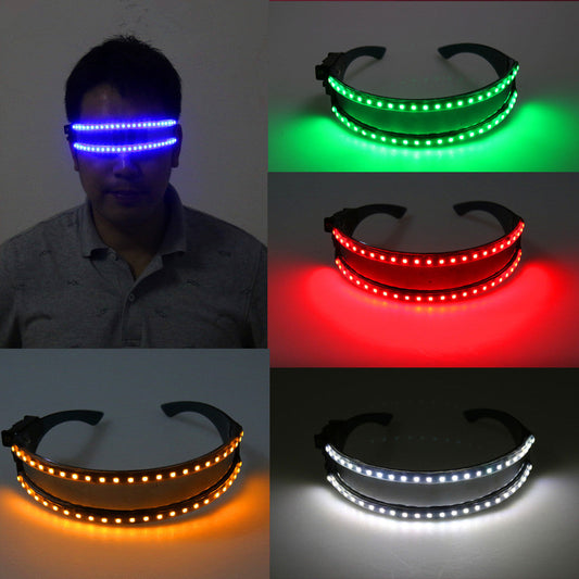 LED Glasse Laser Gloves for Nightclub Nerformers Party Dancing Glowing Spiderman Mask Glasses