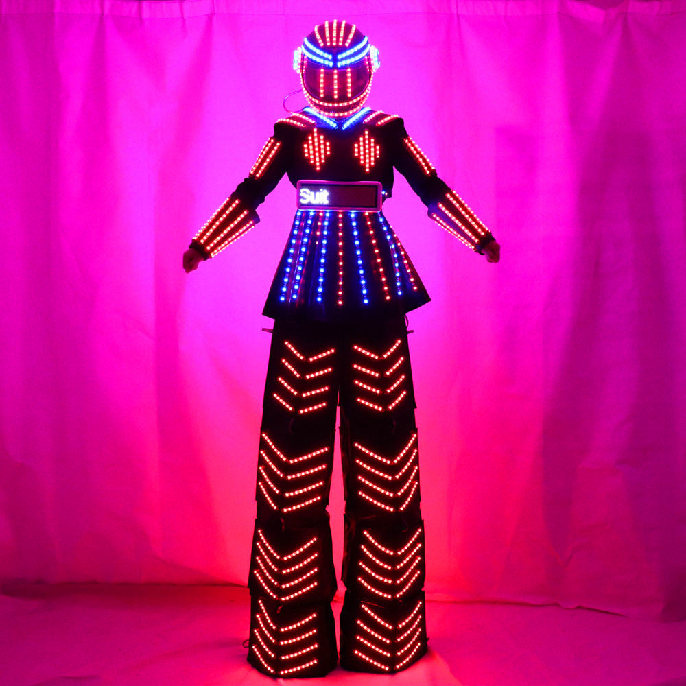 Women Robot Suit LED Stilt Skirt Kryoman Robot Suit Event Trajes De Used with Laser Gloves