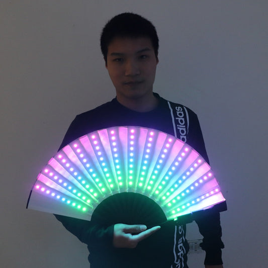 Full Color LED Fan Stage Performance Dancing Lights Fans Night Show Singer DJ Fluorescent Costumes Halloween Party Gifts