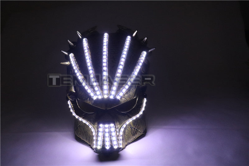 Led Luminous Halloween Ghosts Mask Illuminate Stage Performance Headwear Green Laser LED Glasses Party Masquerade Masks