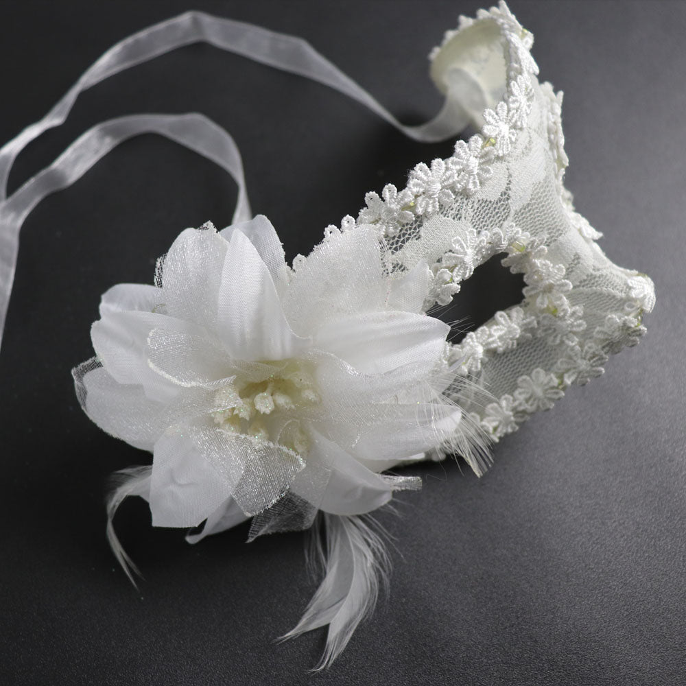 Women Girls LED Glowing Feather Fiber Mask Light Up Venetian Masks Dress Props Wedding Christmas Navidad Halloween