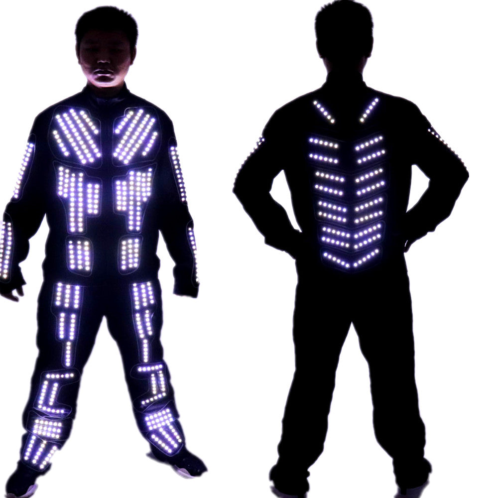 LED Robot Costume LED Dance Performance Luminous Clothing LED Suits for Men Women DJ Show Light Clothing