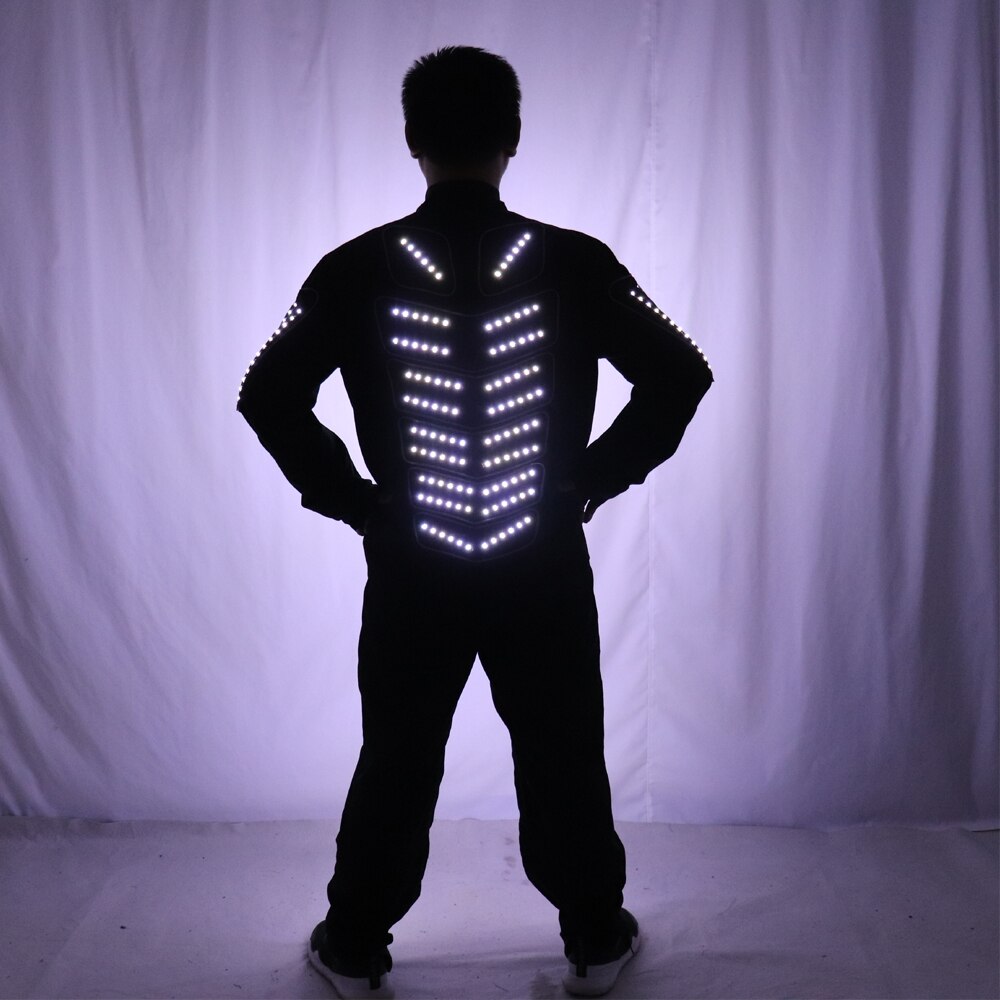 LED Robot Costume LED Dance Performance Luminous Clothing LED Suits for Men Women DJ Show Light Clothing