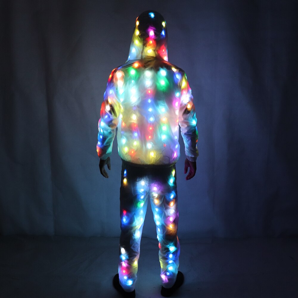 LED Luminous Couple Suit Unisex LED Luminous Jacket Christmas Halloween Party Cospaly Costume