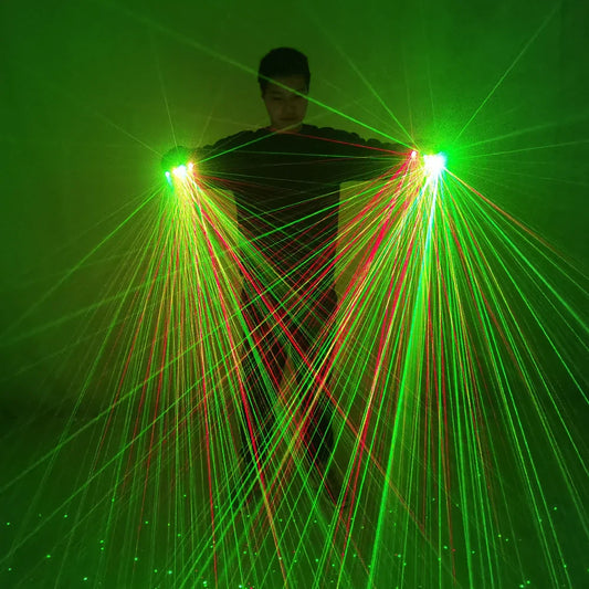 Sky Star RG Laser Gloves Lazer Mitten Ray Glove Rave LED Flash Finger Palm Light Dress Up LED Robot Suit