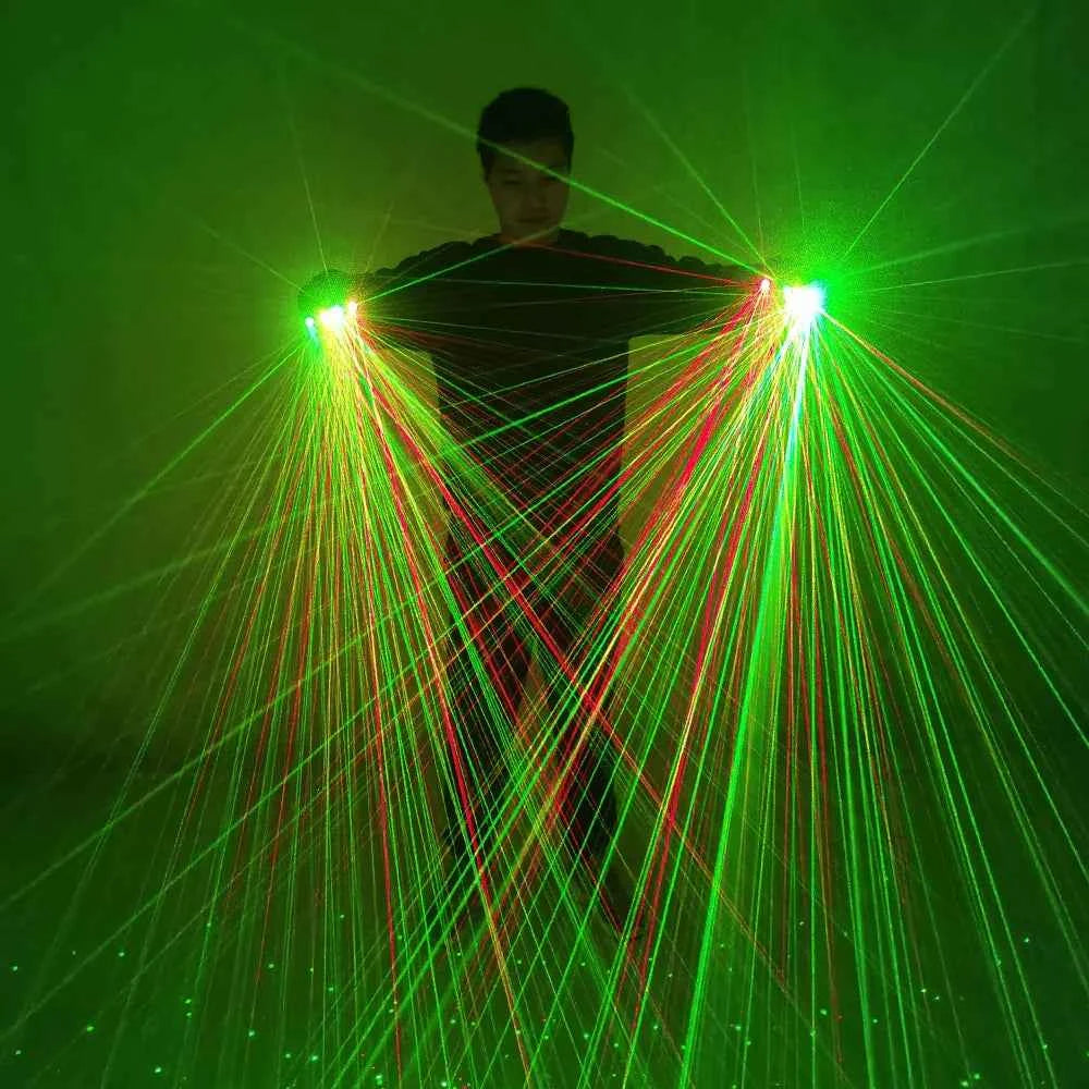 Sky Star RG Laser Gloves Lazer Mitten Ray Glove Rave LED Flash Finger Palm Light Dress Up LED Robot Suit - Tem-laser.com