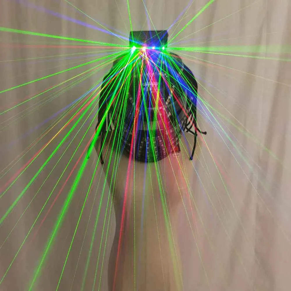 TEMLASER LED Robot Suit Laser Helmet Light/Still Walker Costume LED Lights Luminous Jacket Laser Glove Accessories - Tem-laser.com