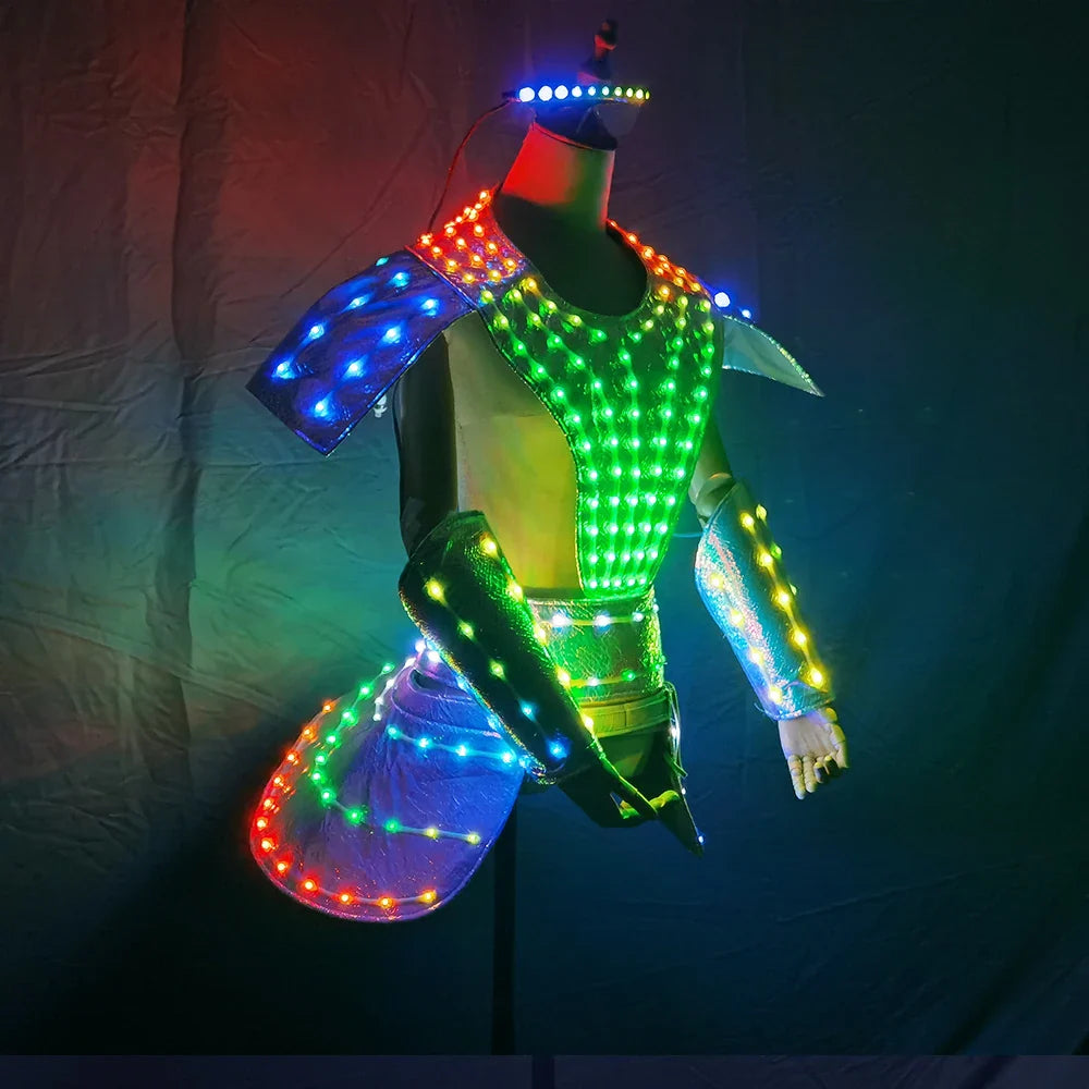 LED Dress Women Dancer Future Technology Cosplay Costume  DJ Singer Performance Stage Wear Costume Sexy Silver Laser Skirt