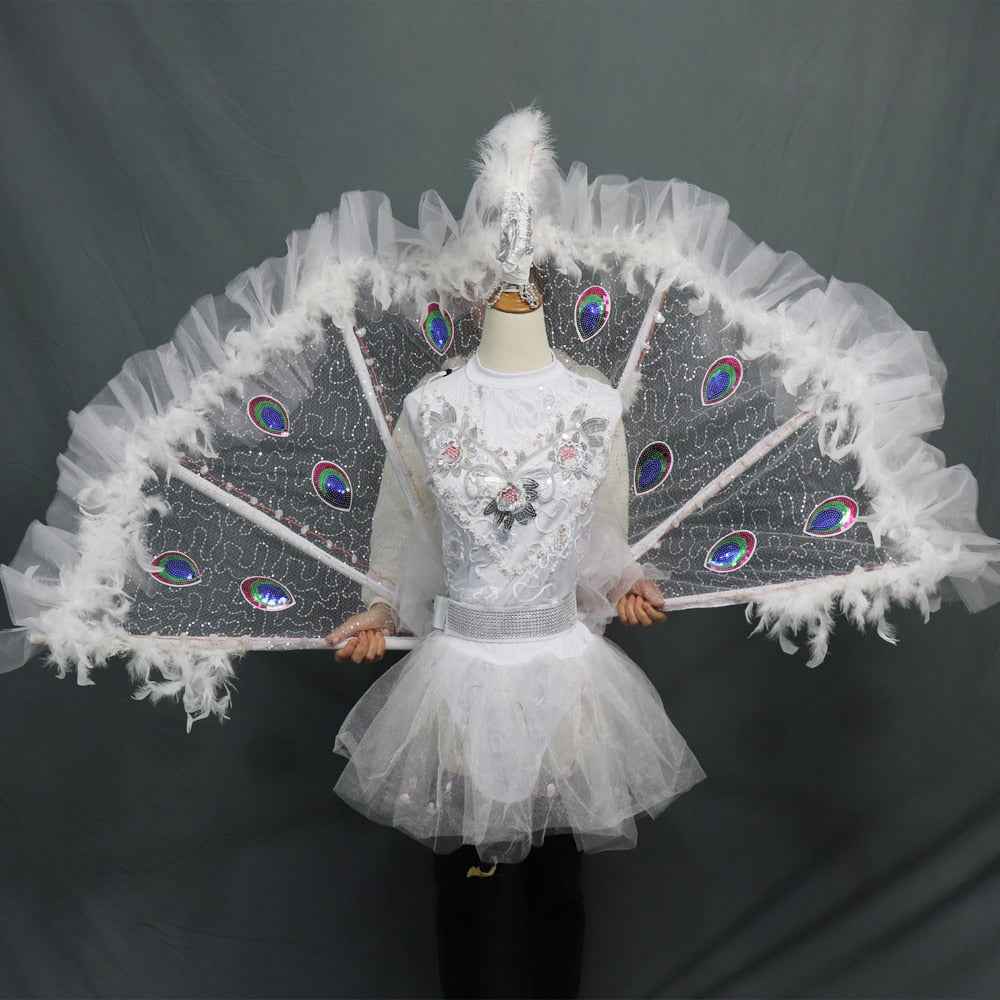 LED Luminous Peacock Wings Outfit – Ballet & Party Dress - Tem-laser.com