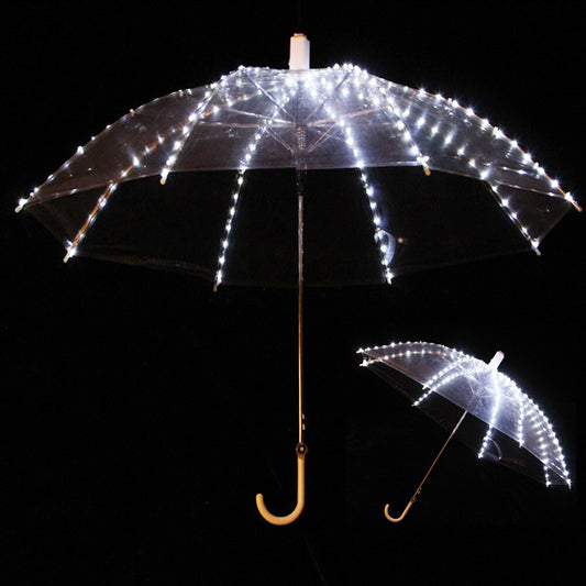 LED Luminous Umbrella Fluorescent Dance Luminous Umbrella Stage Performance Costumes Light Props Large Dance Performance