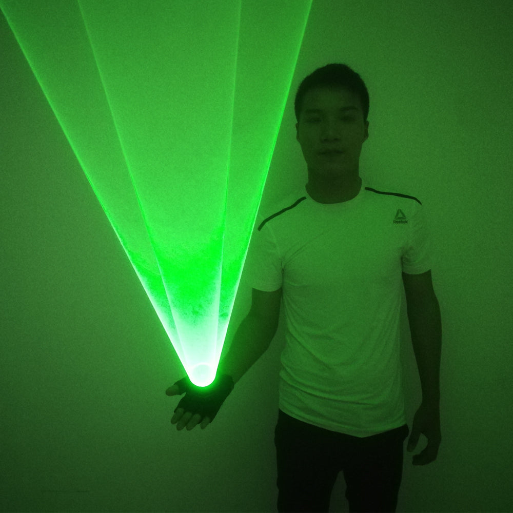 Green Laser Whirlwind Handheld Laser Cannon for DJ Dancing Club Rotating Lasers Gloves Light Pub Party Laser Show