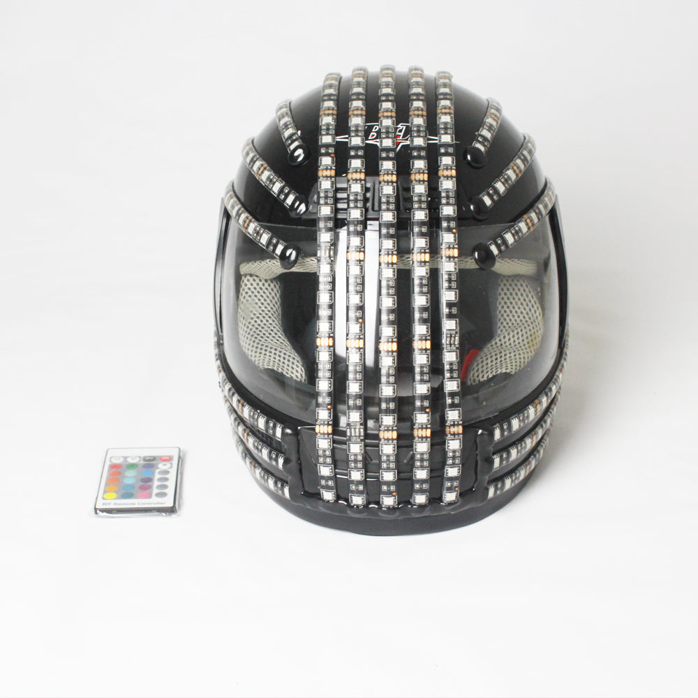 RGB Color LED Helmet Monster Luminous Hat Dance Clothes DJ Helmet
