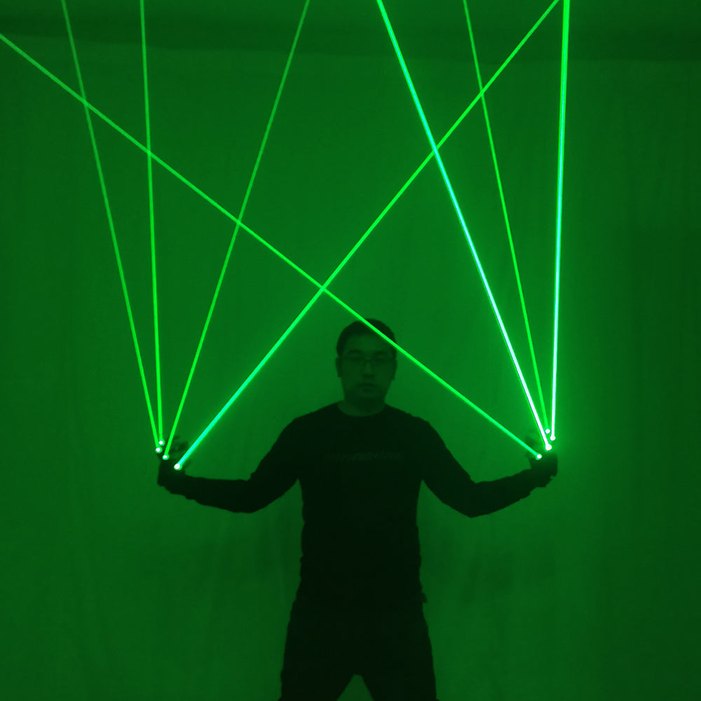 High Quality Green Laser Gloves Nightclub Bar Party Dance Singer Dance Props DJ Mechanical Gloves