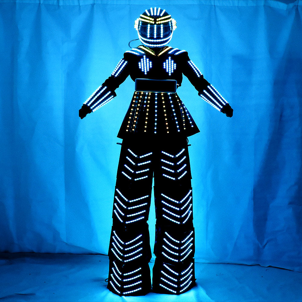 Women Robot Suit LED Stilt Skirt Kryoman Robot Suit Event Trajes De Used with Laser Gloves
