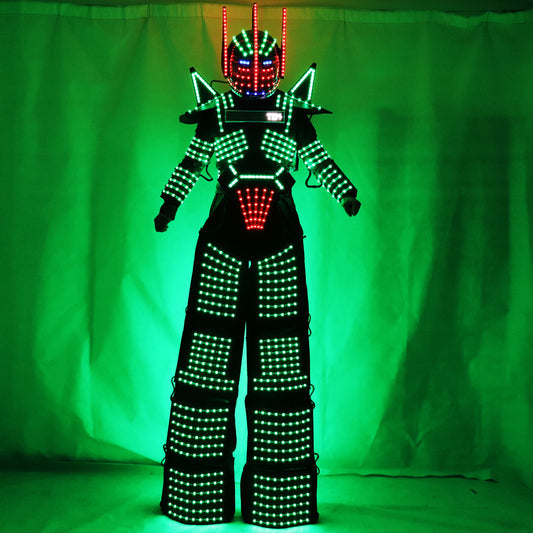 LED Light Suits Robot Clothes LED Stilts Walker Costume LED Robot Suits Party Ballroom Disco Nightclub Stage Robot Dress Show