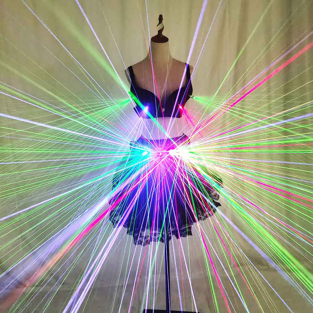 Laser Female Stage Costume – RGB Laser Belt Bra for Nightclub GOGO Dancers - Tem-laser.com