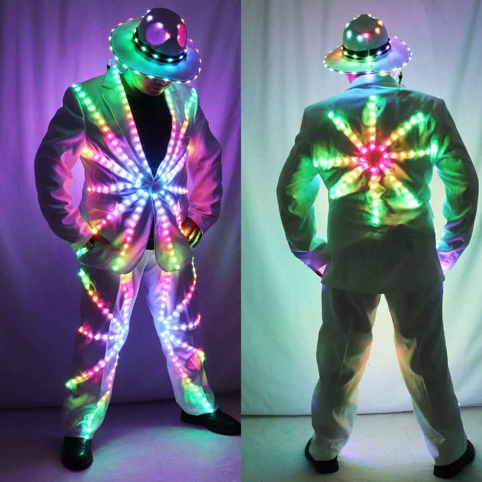 LED Light Up Suit Costume for Stage Dance and Night Club Shows – tem ...
